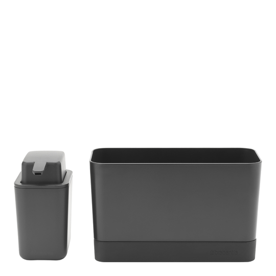 Brabantia - Behållare med Tvålpump för Diskbänk 19x11,5 cm Grå