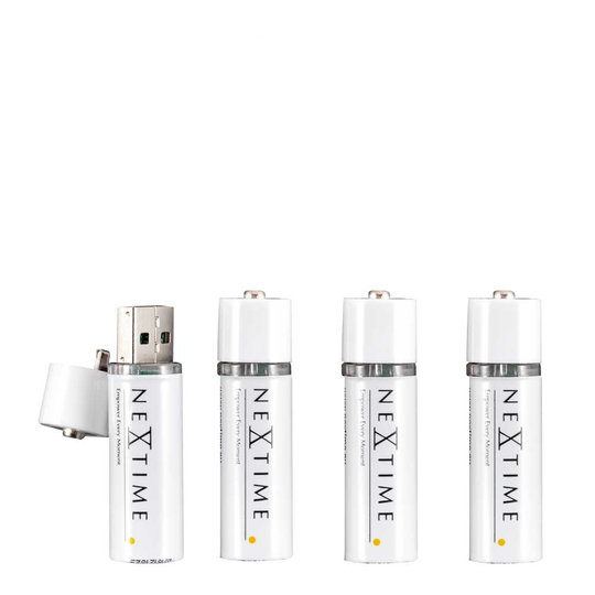 NeXtime - USB Batteri AA Uppladdningsbart 4-pack