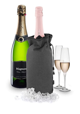 Champagnekylare för magnumflaskor grå