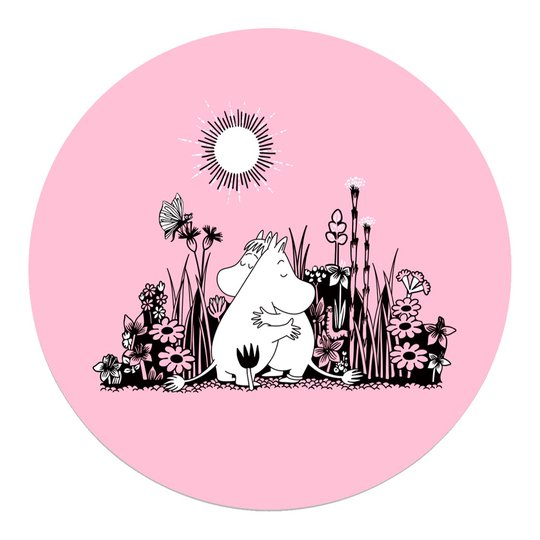 Opto Design - Mumin Kram Runt Grytunderlägg 21cm Rosa
