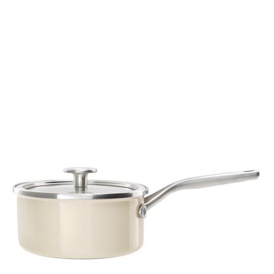 KitchenAid - Steel Core Enamel Kastrull Emalj/Glaslock 18 cm Kräm