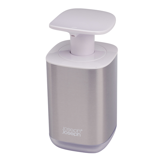 JOSEPH JOSEPH - Presto Steel Tvålpump 16 cm Vit/Rostfritt Stål