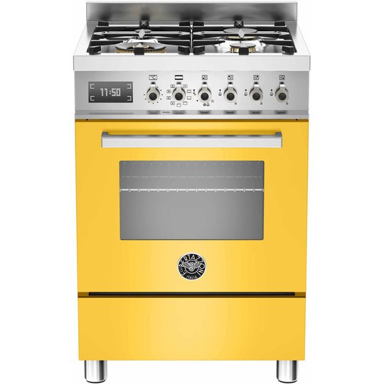 Bertazzoni PRO604 Gasspis 60 cm, 1 ugn, 4 brännare, gul