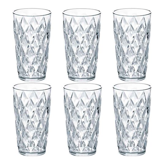 Koziol - Koziol Crystal Glas Högt 6-pack Klar