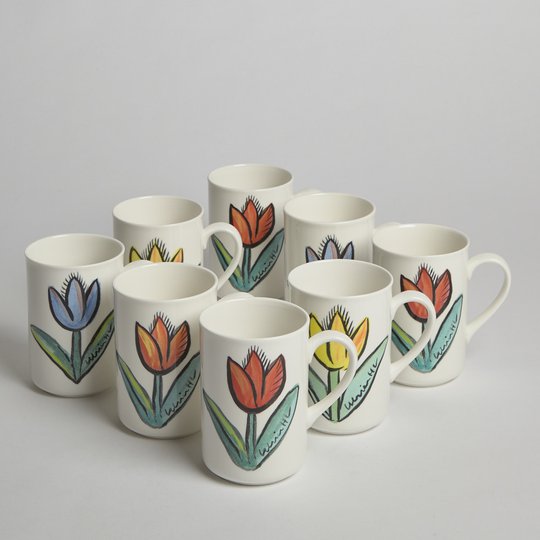 Kosta Boda - SÅLD "Tulipa" Muggar 8 st