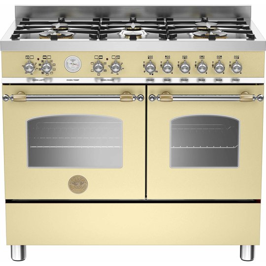 Bertazzoni HER1006 Gasspis 100 cm, 2 ugnar, 6 brännare, Beige