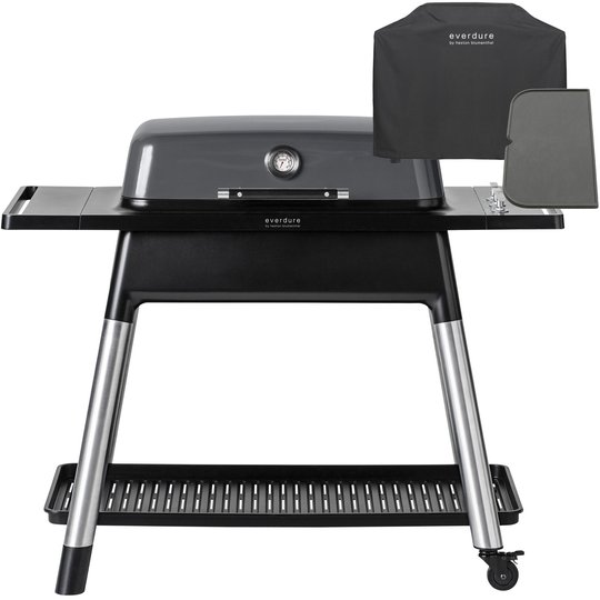Everdure Furnace gasolgrill + grillöverdrag & grillplåt graphite