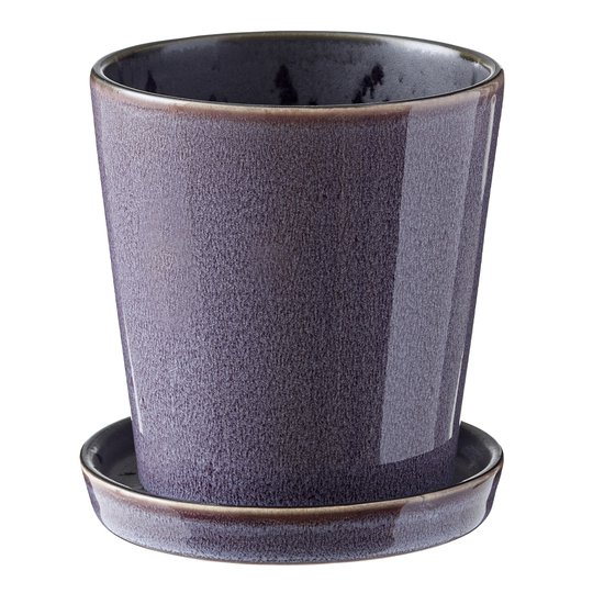 Bitz - Skjuler Kruka med fat 10 cm Lila