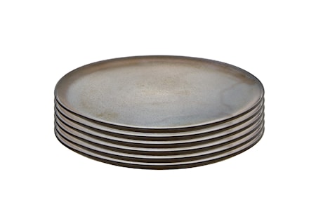 Raw Middagstallrik Metallic Brown 6 st 28cm
