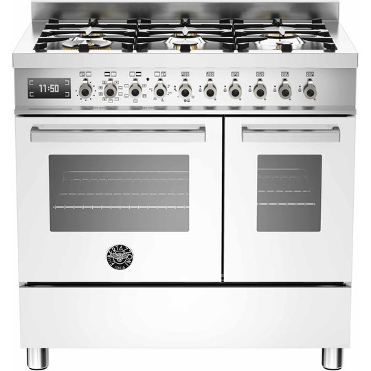 Bertazzoni PRO906 Gasspis 90 cm, 2 ugnar, 6 brännare, Vit
