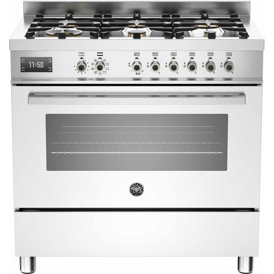 Bertazzoni PRO906 Gasspis 90 cm, 1 ugn, 6 brännare, Vit