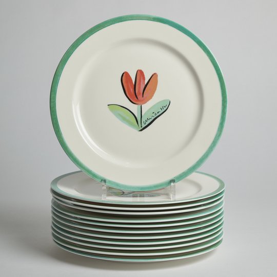 Kosta Boda - SÅLD Tallrikar "Tulipa" 12 st