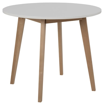Paula Matbord Ø90 cm Vit/Björk