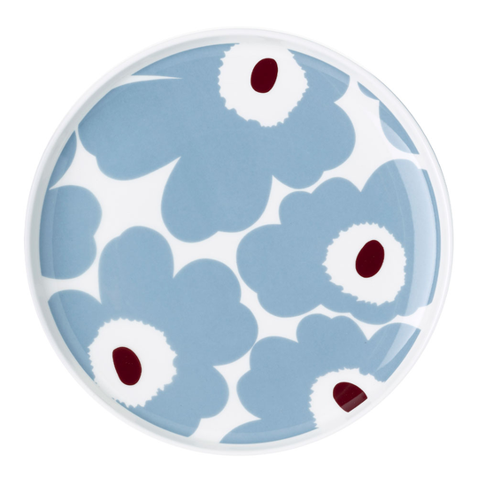 Marimekko - Unikko Tallrik 20 cm Blå/Vit