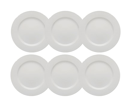 Swedish Grace Tallrik flat 17cm Snö 6-pack