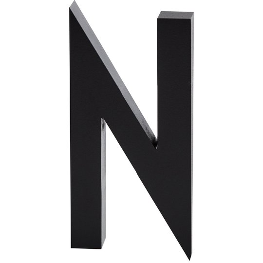 Design Letters Bokstav Grå i Aluminium 50 mm, N