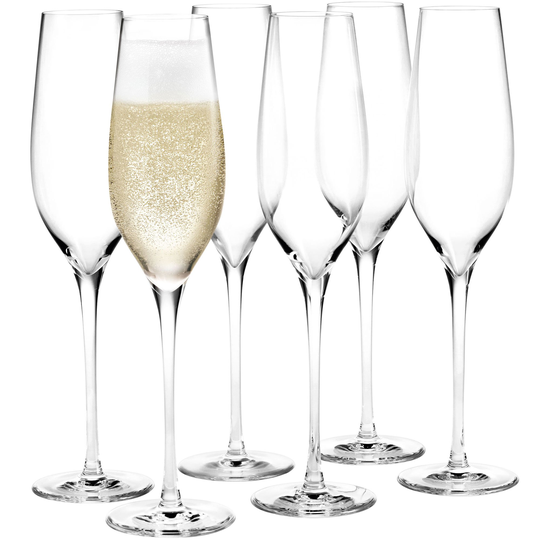 Holmegaard Cabernet Champagneglas 29 cl 6 st, Klar