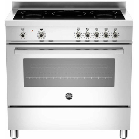Bertazzoni Induktionsspis 90 cm, 1 ugn, 5 zoner, rostfri, modell XE