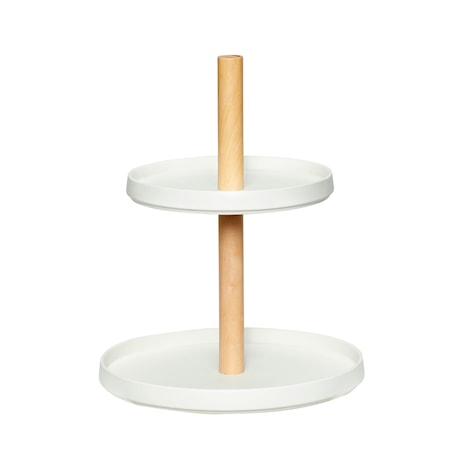 Kakfat ø31xh32 cm - Vit/Natur