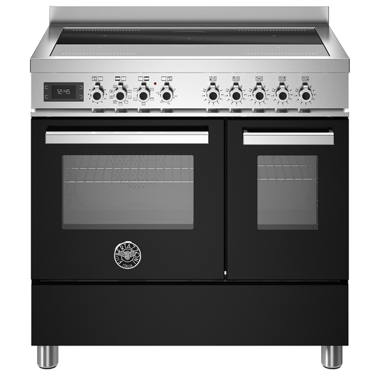 Bertazzoni PRO95I2ENET Professional induktionsspis med dubbelugn, 90 cm, svart