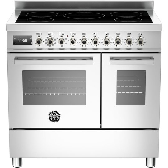 Bertazzoni PRO905 Induktionsspis 90 cm, 2 ugnar, 5 zoner, Rostfri
