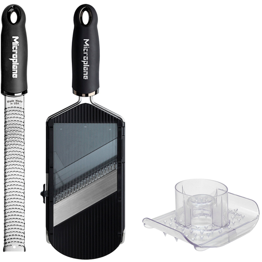 Microplane Gåvoset, zestjärn och mandolin, svart