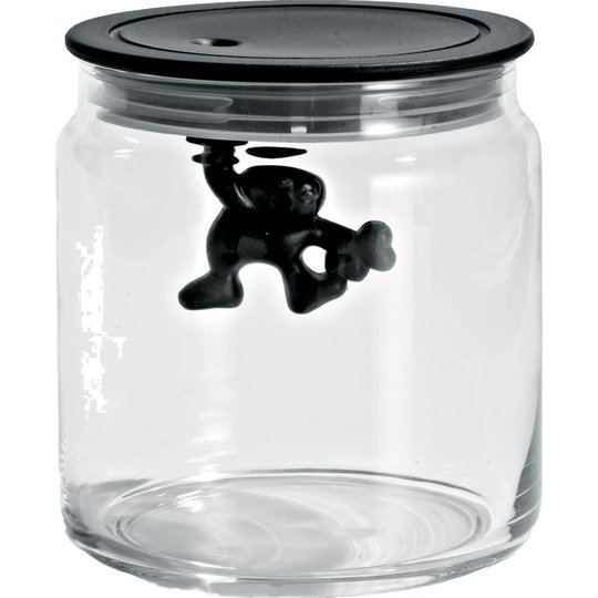 Alessi Gianni Glasburk med Lock Svart 70 cl