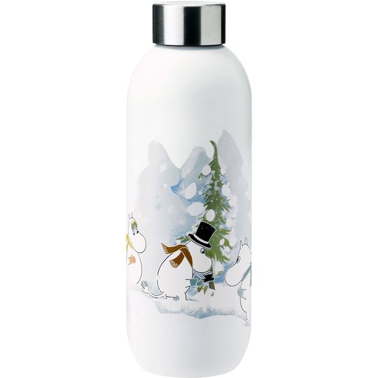 Stelton Keep Cool Dricksflaska, White Moomin