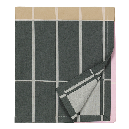 Marimekko - Tiliskivi Bordsduk 140x280 cm Mörkgrön/Rosa/Beige