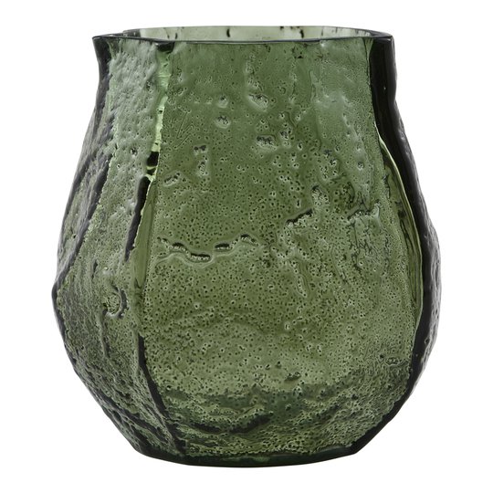 House Doctor - Moun Vas Glas 9,5 cm Mörkgrön