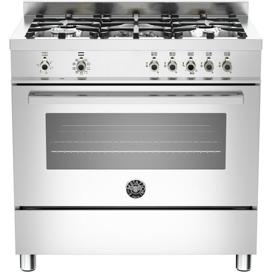 Bertazzoni PRO905 Gasspis 90 cm, 1 ugn, 5 brännare, rostfri, modell XE