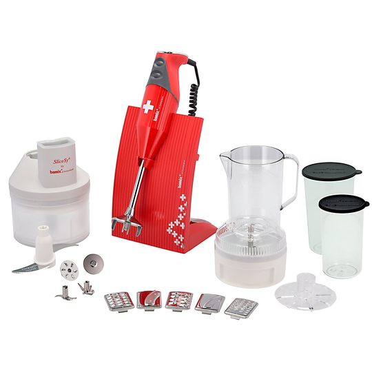 Bamix Swissline stavmixer superbox, röd