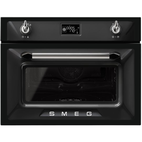Smeg 60 cm Victoria Kompakt Kombinationsugn, Svart