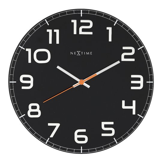 NeXtime - Classy Round Väggklocka 30 cm Svart