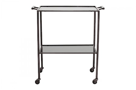 Tone Vagn M 2 Hyllor Svart Glas