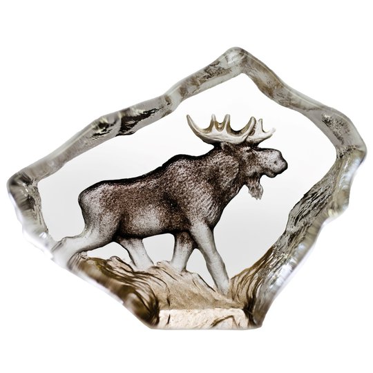 Målerås Glasbruk - Wildlife Älg miniatyr
