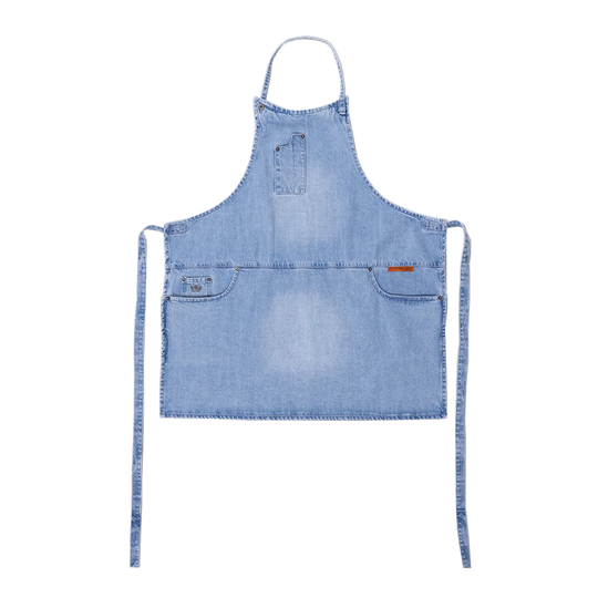 Dutchdeluxes - Förkläde Fem Fickor SlimFit Washed Indigo