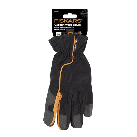 Fiskars - Trädgårdshandskar Strl 8 Svart