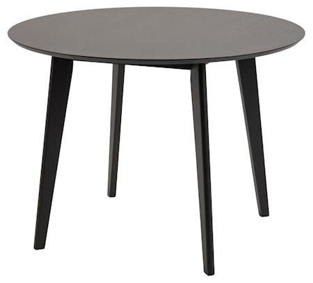 Sture Matbord Ø105 cm Ekfanér/ Gummiträ Svart