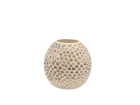 Taia Prydnadsvas 20 cm Creme/Grå Pappmache