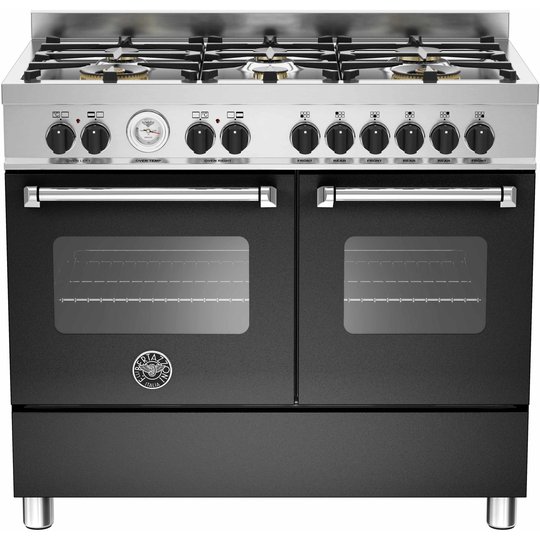Bertazzoni MAS1006 Gasspis 100 cm, 2 ugnar, 6 brännare, Svart