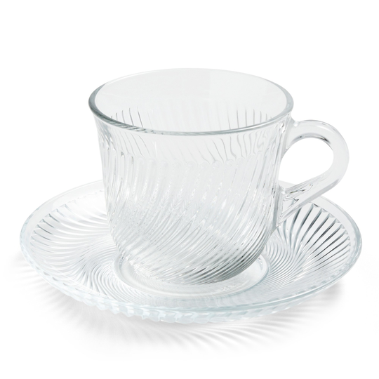 HAY Pirouette kopp med fat, 150 ml, klar
