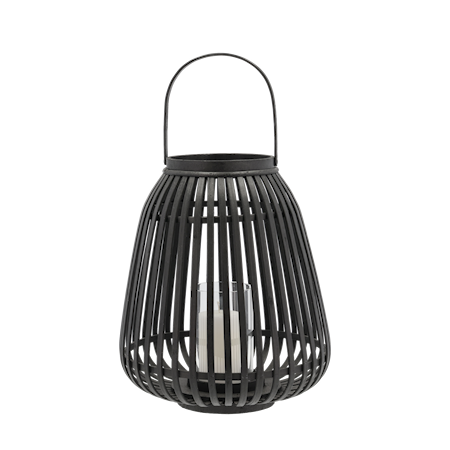 Asra Lykta 35 cm Bambu Svart