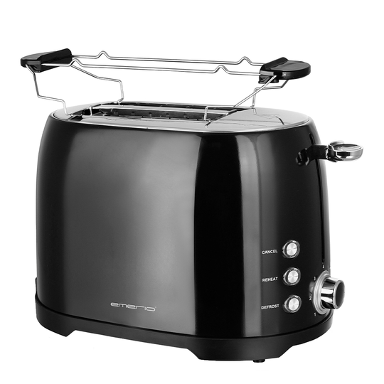 Emerio - Brödrost 2 Skivor Svart