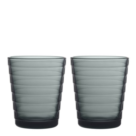 Iittala - Aino Aalto Glas 22 cl 2-pack Mörkgrå
