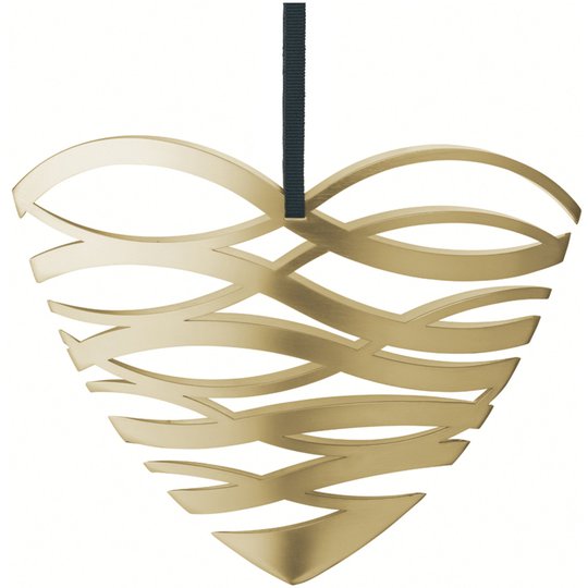 Stelton Tangle julornament hjärta, stor - mässing