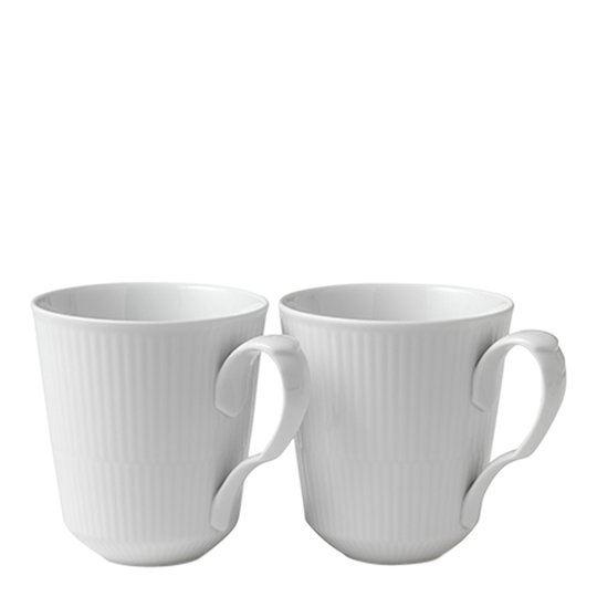 Royal Copenhagen - White Fluted Mugg 37 cl 2-pack
