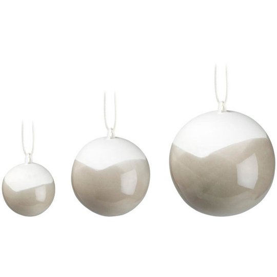 Kähler Nobili Julkulor 3-pack Grå
