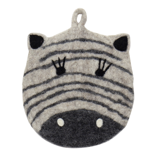 Afroart - Grytlapp Zebra Ullfilt 22 cm