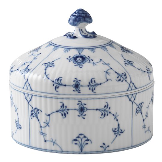 Royal Copenhagen - Blue Fluted Plain Skål med lock 54 cl